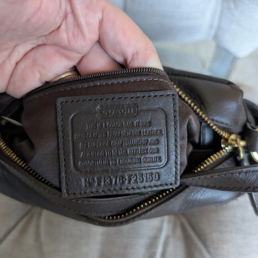 COACH Campbell Leather Camera Bag Crossbody Brown F25150